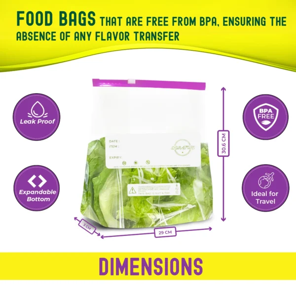 Dimensions of Bags